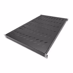 Digitus Étagères avec rails de fixation variables pour montage fixe dans les armoires de 483 mm (19 po), Noir, 50 kg, 1U, Tur ...