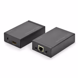 Digitus Système de rallonge vidéo HDMI via CAT 5/IP avec fonction IR, 1920 x 1080 pixels, Émetteur et récepteur AV, 120 m, Co ...