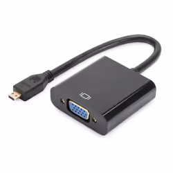 Digitus Convertisseur Micro-HDMI en VGA, HDMI Type D (Micro), VGA (D-Sub), 1920 x 1080 pixels, 1080p, Noir, Chine