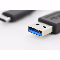 Digitus DK-300136-010-S câble USB 1 m USB 2.0 USB C USB A Noir