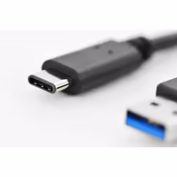 Digitus DK-300136-010-S câble USB 1 m USB 2.0 USB C USB A Noir