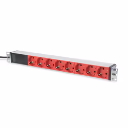 Digitus Bloc multiprise avec profilé en aluminium et préfusible, prise électrique à contact de protection à 8 sorties, connec ...