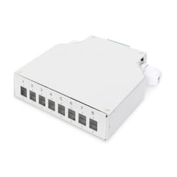 Digitus Boîtier d’épissure de profilés chapeau pour 8 coupleurs LC/DX