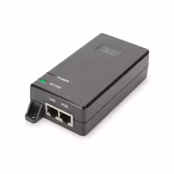 Digitus PoE+ Injecteur, 802.3at, 30 watts, Gigabit Ethernet, 10,100,1000 Mbit/s, IEEE 802.3at, Noir, 400 m, Chine