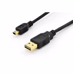 ASSMANN Electronic AK-300123-010-S, 1 m, USB A, Mini-USB B, USB 2.0, 480 Mbit/s, Noir