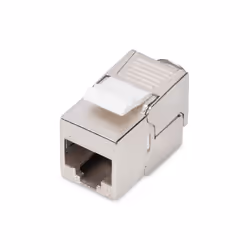Digitus Module Keystone CAT 6, blindé, Plat, Argent, RJ-45, RJ-45, Femelle, Femelle