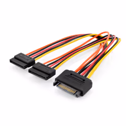 Digitus Câble d’alimentation interne, 0,3 m, SATA 15 broches, 2 x SATA 15 broches, Mâle, Femelle, Droit