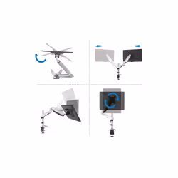 Digitus Support d'écran pour moniteur unique avec ressort pneumatique et monture de bureau - Vue supplémentaire 6