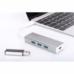 Digitus DA-70242 hub & concentrateur USB 3.2 Gen 1 (3.1 Gen 1) Type-C 5000 Mbit/s Aluminium