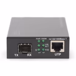 Digitus Convertisseurs de médias Gigabit PoE, RJ45 / SFP, PSE