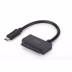Digitus Câble d’adaptateur USB 3.1, Type-C™ vers SATA 3 pour disques SSD/HDD de 2,5 po, USB Type-C, SATA, Noir, Ordinateur po ...