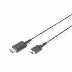 Digitus Câble de branchement HDMI à haut débit de type C vers A, HighFlex, 2 m, HDMI Type C (Mini), HDMI Type C (Mini), 3840  ...