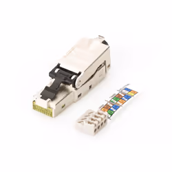 Digitus Connecteur blindé RJ45 pour assemblage sur site, RJ-45, Acier inoxydable, Cat6, 1 A, 78 g, 12,5 mm