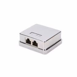 Digitus Boîtier de montage en saillie Cat 6, 1 sortie, Cat6, B, Argent, 65 mm, 55 mm, 56,5 g