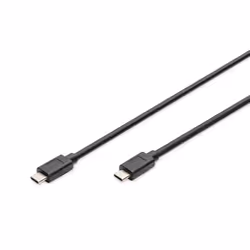 Digitus Câble de connexion USB-C 3.1 Gen2, USB-C vers USB-C, 1 m, USB C, USB C, USB 3.2 Gen 2 (3.1 Gen 2), Mâle/Mâle, Noir