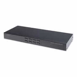 Digitus Commutateur USB-PS/2 Combo-KVM, SXGA, Grille de montage, Noir