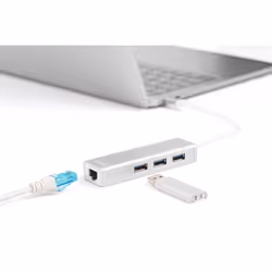 Digitus Concentrateur USB 3.0 de Type-C™ avec Gigabit Ethernet - Vue supplémentaire 4