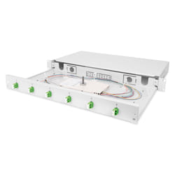 Digitus Boîte d'épissure pour fibres optiques, équipée, 6x LC-APC DX, OS2