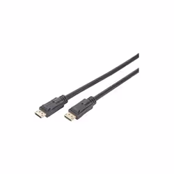 Digitus Câble de connexion DisplayPort doté d’un amplificateur, 10 m, DisplayPort, DisplayPort, Mâle, Mâle, Noir