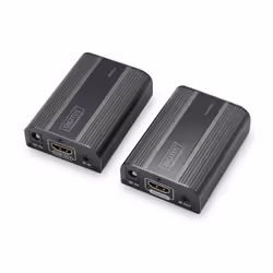 Digitus Kit de rallonge 4K HDMI, 4K/60Hz, Émetteur et récepteur, Avec fil, 70 m, Cat6, Cat6a, Cat7, 4096 x 2160 pixels, Noir