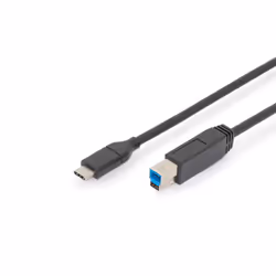 Digitus Câble de raccordement USB de Type-C™, Gén. 2 Type-C™ vers B, 1 m, USB C, USB B, USB 2.0, 10000 Mbit/s, Noir
