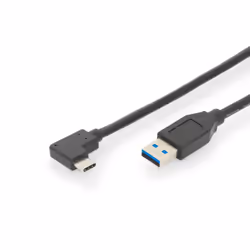 Digitus Câble de raccordement USB Type-C™ Gén. 2, Type-C™ 90° vers A, 1 m, USB C, USB A, USB 3.2 Gen 1 (3.1 Gen 1), 10000 Mbi ...