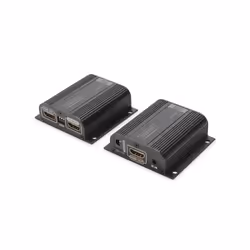Digitus Kit de rallonge HDMI, Full HD, 50 m, 1920 x 1080 pixels, Émetteur et récepteur AV, 50 m, Avec fil, Noir, HDCP