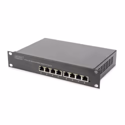 Digitus Commutateur Gigabit Ethernet PoE 10 po 8 ports, Non-géré, Gigabit Ethernet (10/100/1000), Full duplex, Connexion Ethe ...