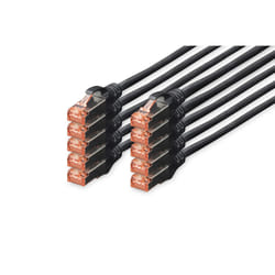 Digitus DK-1644-010-BL-10 câble de réseau Noir 1 m Cat6 S/FTP (S-STP)