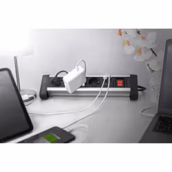 Digitus Bloc 4 prises de bureau avec 2 raccords USB