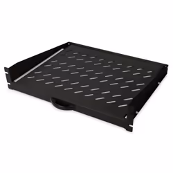 Digitus Étagère amovible pour montage fixe sur les rails profilés avant de 483 mm (19 po), Étagère, Noir, Acier, 30 kg, 2U, T ...