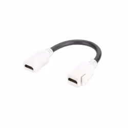 Digitus HDMI 2.0 Keystone Module with 12 cm cable (Female/Female), Plat, Blanc, HDMI, HDMI, Femelle, Femelle