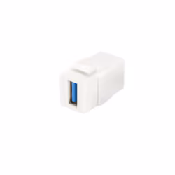 Digitus USB 3.0 Keystone Module (Female/Female), Plat, Blanc, USB A, USB A, Femelle, Femelle