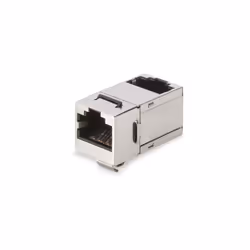 Digitus Coupleur modulaire CAT 6A Classe EA, blindé, coudé, Courbe, Argent, RJ-45, RJ-45, Femelle, Femelle
