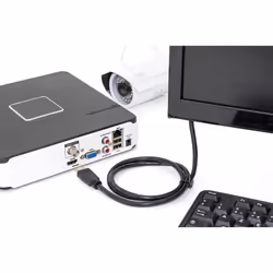 Digitus HDMI à haut débit avec câble de raccordement Ethernet