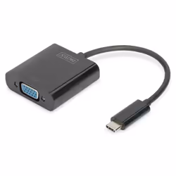 Digitus Adaptateur graphique USB Type-C™ VGA, 3.2 Gen 1 (3.1 Gen 1), USB Type-C, Sortie VGA (D-Sub), 1920 x 1080 pixels