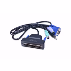 Digitus Commutateur clavier-vidéo-souris modulaire, port unique, USB, PS/2, USB, PS/2, VGA, Noir, DB-25, Mâle/Mâle