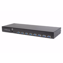 Digitus Commutateur clavier-vidéo-souris modulaire, 8 ports, Grille de montage, 1U, Noir