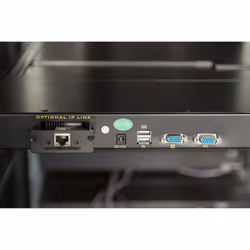 Digitus Console modulaire avec écran TFT de 17 po (43,2 cm), 8 port clavier-vidéo-souris et pavé tactile, clavier allemand