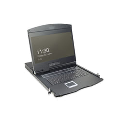 Digitus Console modulaire avec écran TFT de 19 po (48,3 cm), 8 ports clavier-vidéo-souris et pavé tactile, clavier américain