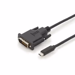 Digitus Câble adaptateur USB Type-C™, Type-C™ vers DVI, 2 m, USB Type-C, DVI-D, Mâle, Mâle, Droit