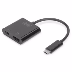 Digitus Adaptateur graphique USB Type-C™ 4K HDMI + USB-C™ (PD), USB 3.2 Gen 1 (3.1 Gen 1) Type-C, Noir, HDMI, USB 3.2 Gen 1 ( ...