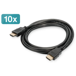 Digitus HDMI à haut débit avec câble de raccordement Ethernet, kit de 10
