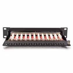 Digitus Panneau de brassage Cat. 6a, blindé, 12 ports, 1U, 10", noir - Vue supplémentaire 5