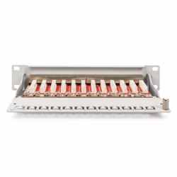 Digitus Panneau de brassage Cat. 6a, blindé, 12 ports, 1U, 10", gris - Vue supplémentaire 4