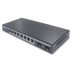 Digitus Switch géré Gigabit PoE L2 à 8 ports + 2 SFP, Géré, L2, Gigabit Ethernet (10/100/1000), Connexion Ethernet, supportan ...