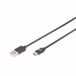 Digitus Câble de connexion USB de type C , type A vers C, 4 m, USB A, USB C, USB 2.0, 480 Mbit/s, Noir