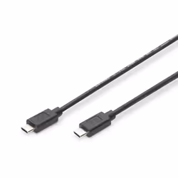 Digitus , 1 m, USB C, USB C, USB 2.0, 480 Mbit/s, Noir