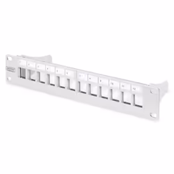 Digitus Panneau de brassage modulaire, 8 ports, Gris, Montage de rack, 1U, 270 mm, 120 mm, 171,212 g