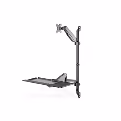 Digitus Poste de travail debout/assis flexible, destiné au montage mural, moniteur unique, 8 kg, 43,2 cm (17"), 81,3 cm (32") ...